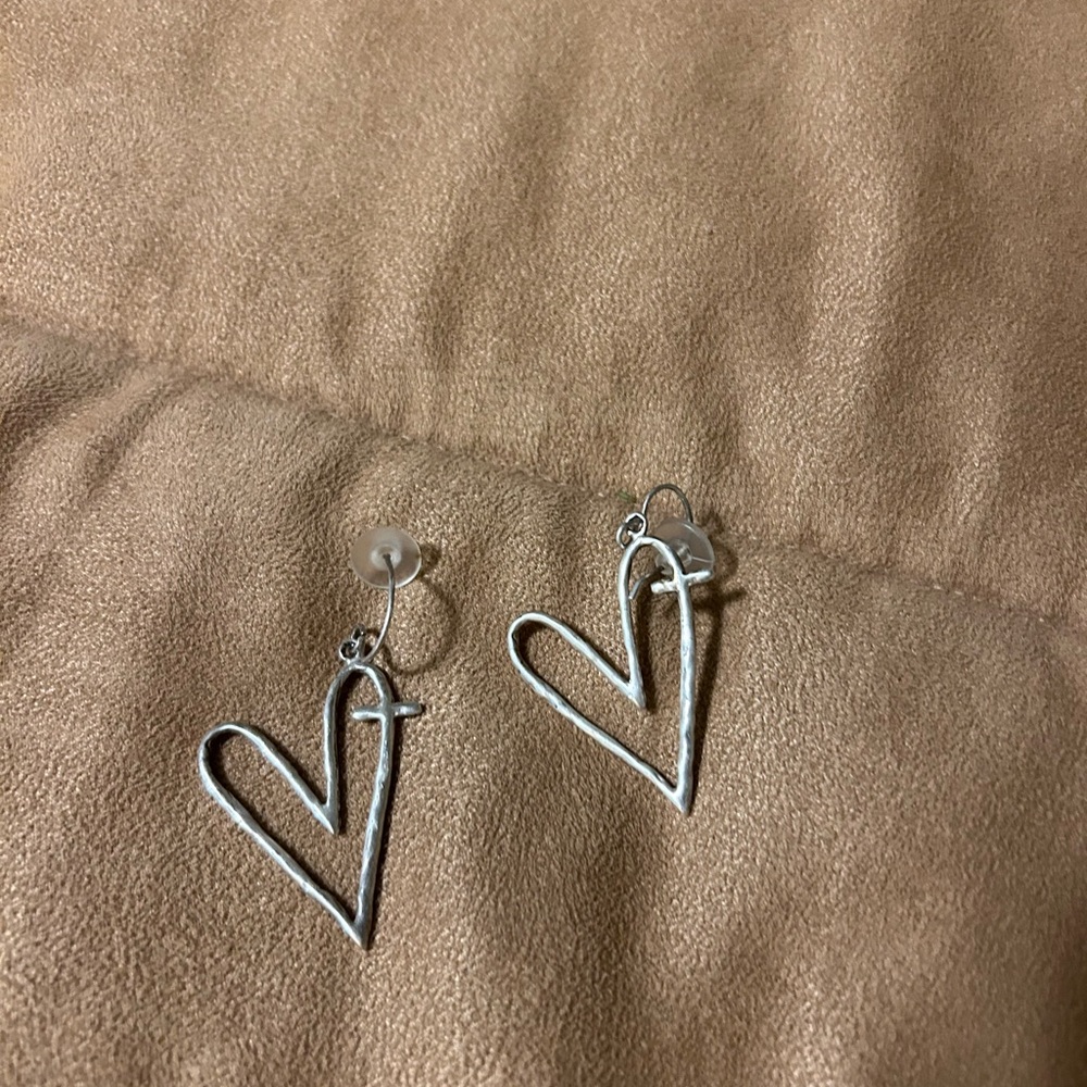 Silver Heart Earrings